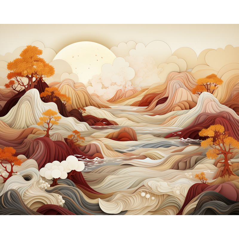 Harmonie abstraite de la montagne