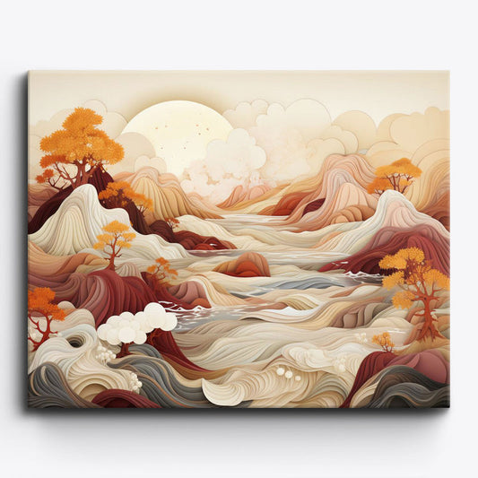 Harmonie abstraite de la montagne