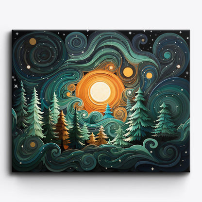 Pays des merveilles enneigé et éternel