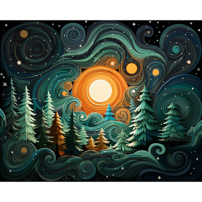 Pays des merveilles enneigé et éternel